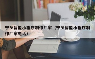 玉溪宁乡智能小程序制作厂家（宁乡智能小程序制作厂家电话）